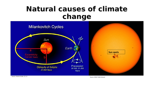 Long term and short term causes of climate change