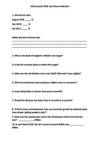 Introduction to macroeconomics quiz