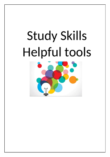Study skills booklet for GCSE/A-Level