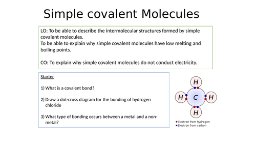 KS4 Properties of simple covalent molecules