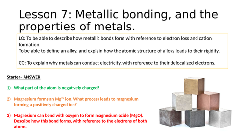 KS4 Metallic Bonding and Properties of metals