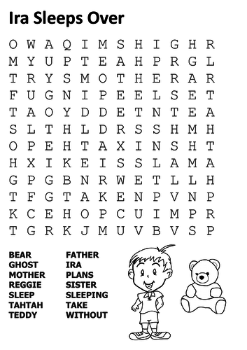 Ira Sleeps Over Word Search