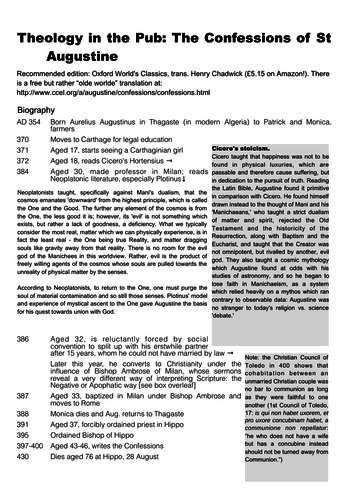 Augustine: Confessions introductory handout