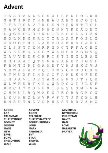 Advent Word Search