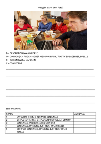 AQA GCSE Hobbies Photo Card Speaking Lesson Hobbies Free Time