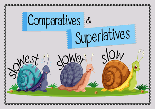Comparatives and superlatives. Flashcards. Matching game.