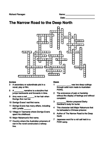 The Narrow Road to the Deep North Crossword