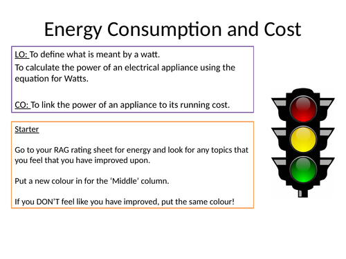 KS3 Electrical Power and Cost