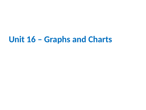 IGCSE Cambridge ICT – Section 16 – Graphs and Charts