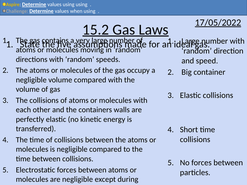 OCR A level Physics: Gas Laws