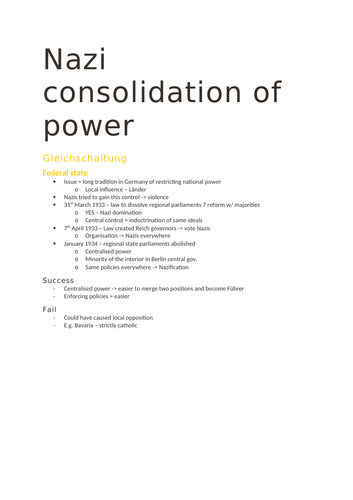 OCR A Level History - Democracy and Dictatorship notes - everything you need