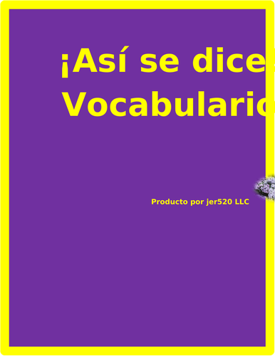 Así se dice 1 Capítulo 2 Vocabulario | Teaching Resources