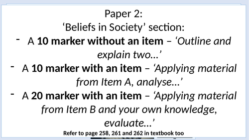 AQA A Level - Sociology - Definitions of Religion
