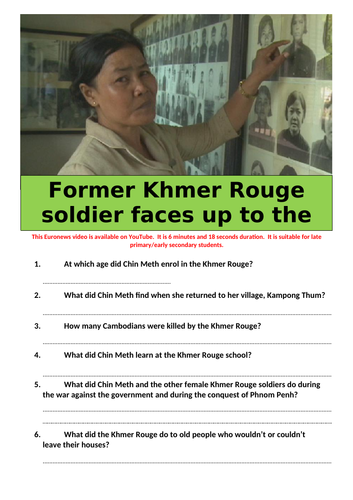 Former Khmer Rouge soldier faces up to the past