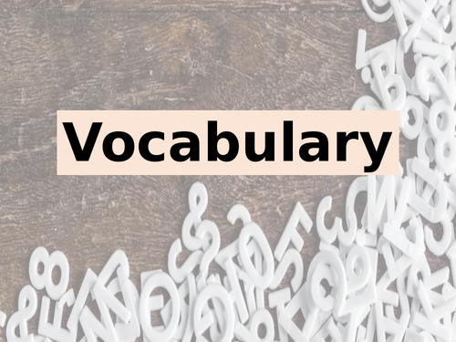 Extensive Vocabulary Lessons | Teaching Resources