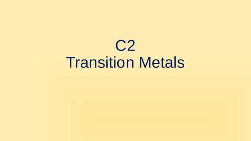 Transition Metals (AQA GCSE Chemistry 9-1)