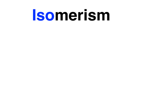 Structural isomerism
