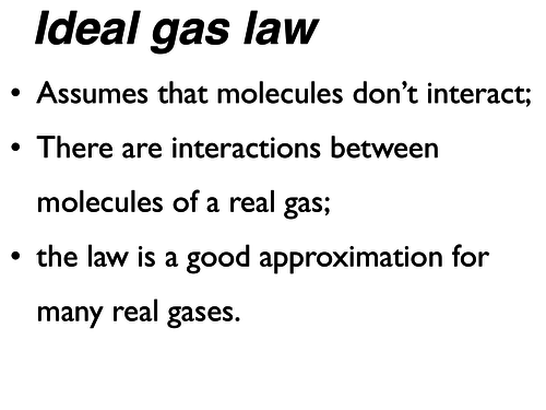 Ideal gas Pv=nRT