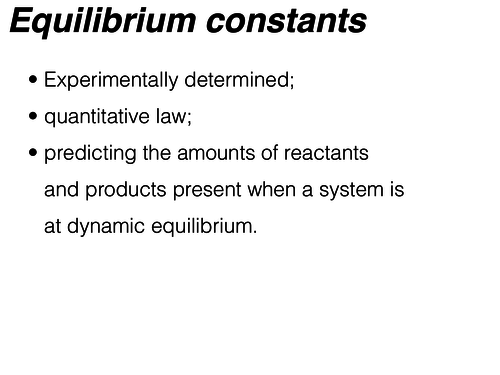 Kc Equilibrium constant