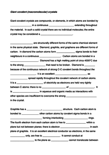 Giant covalent macromolecular