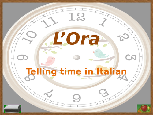 Ora (Time in Italian) PowerPoint