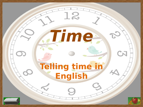 time presentation in english