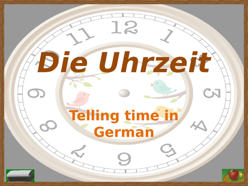 Uhrzeit (Time in German) PowerPoint