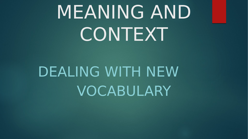 Reading: Meaning and Context