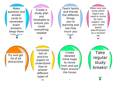 Year 11 Revision Display Board Resources