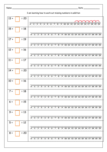 missing numbers in addition