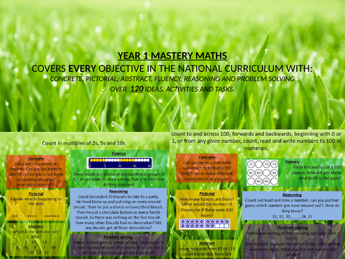 mastery maths year 1 - every objective covered