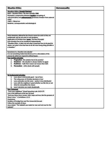 Applying Situation Ethics A Level Ethics