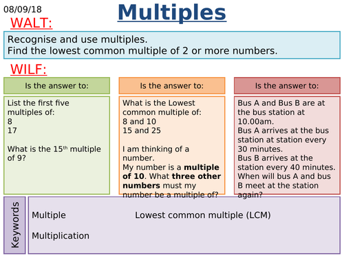 KS3 Maths: Multiples, LCM, Factors, HCF, Primes and PFD