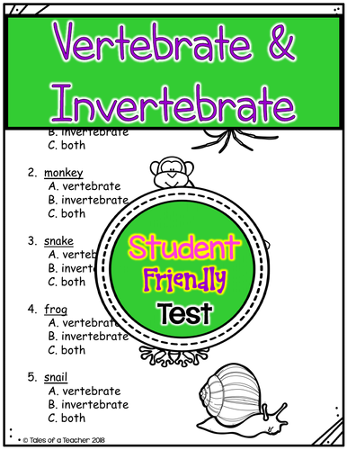 Vertebrate and Invertebrate Test