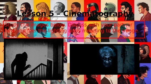 Eduqas GCSE (9-1) Film Studies introductory unit (horror genre) cinematography for comp 3. Lesson 6