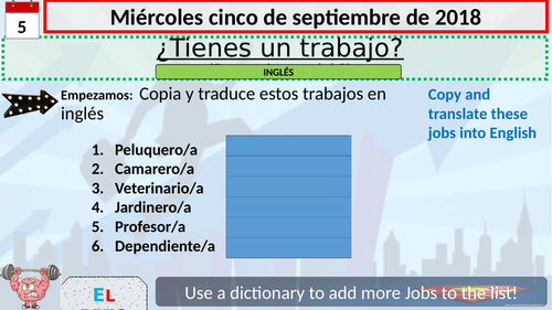 Los trabajos, punto de partida. Viva Module 7