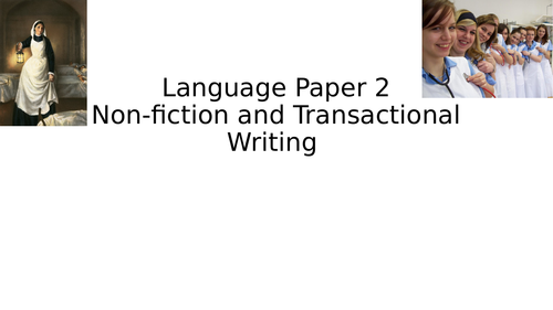 Edexcel GCSE Language Paper 2 Transactional Writing Lessons / Revision