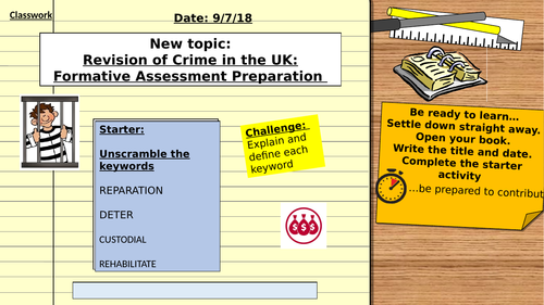 AQA 9-1 Citizednship GCSE: Rights and Responsibilities: Types of crime