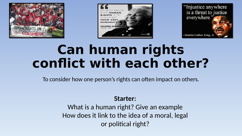 Edexcel GCSE Citizenship 9-1 Theme A Conflicting Rights