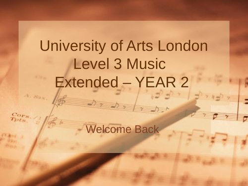 UNIT 9 - 'Skills Development Project' intro session and brief