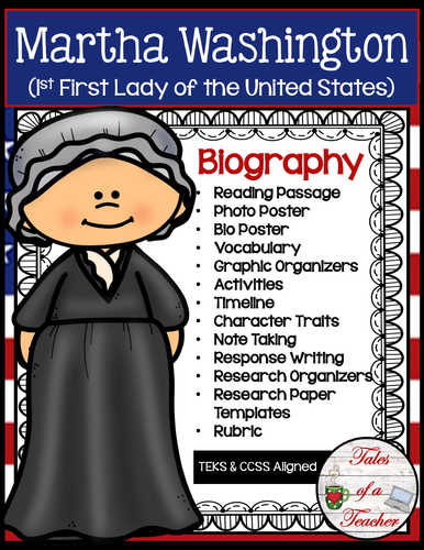 Martha Washington Biography Teaching Resources