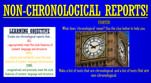 Non-Chronological Reports!