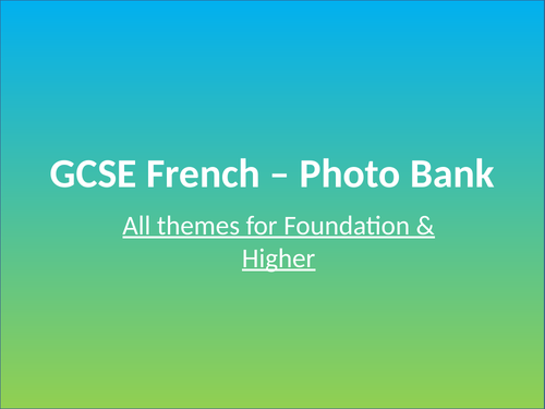 GCSE MFL Photobank