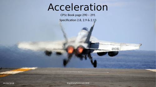 Edexcel GCSE (9-1) Physics CP1 Motion Lesson 4 (1c) Acceleration