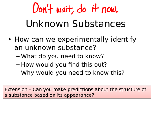 Y12 Physical Chemistry Bonding and Properties Practical