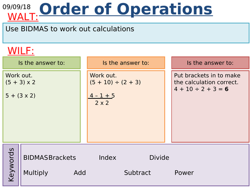 KS3/KS4 Maths: Order of Operations (BIDMAS)