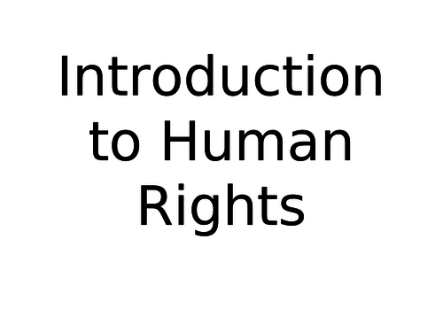 Introduction to Human Rights