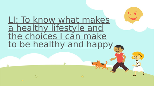 PSHE Healthy lifestyle