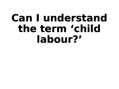 Child Labour - Intro to Iqbal