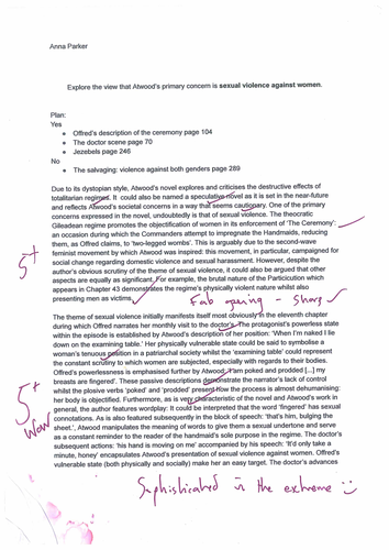 a level lit essay structure